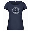 T-shirt donna PADDLEBOARDING STAMP NAVY Bio cotone manica corta