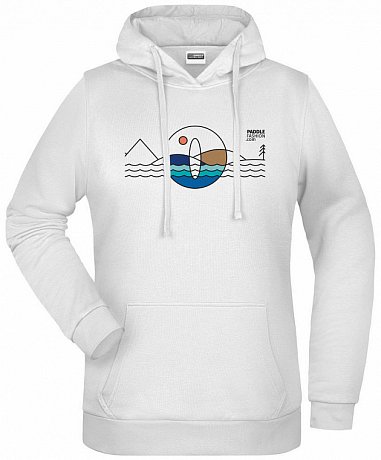 Felpa uomo PADDLEBOARDING WHITE cotone