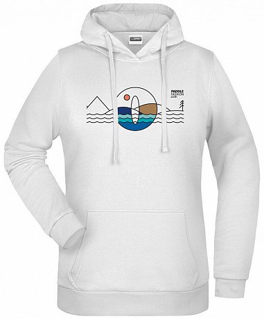 Felpa donna PADDLEBOARDING WHITE cotone