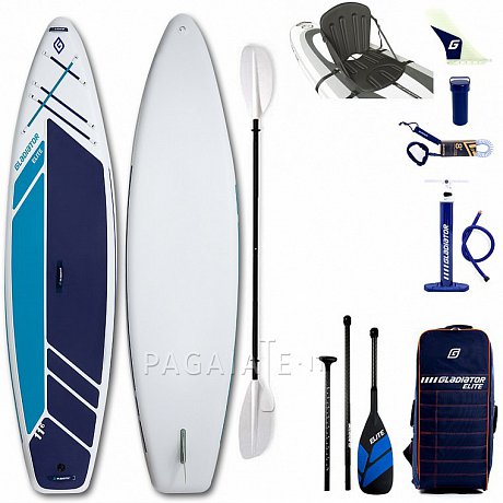 SUP GLADIATOR ELITE  Touring 11'6 con pagaia carbon - SUP gonfiabile