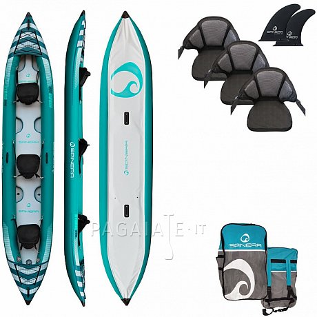 Kayak SPINERA HYBRIS 500 - kayak gonfiabile 3 posti