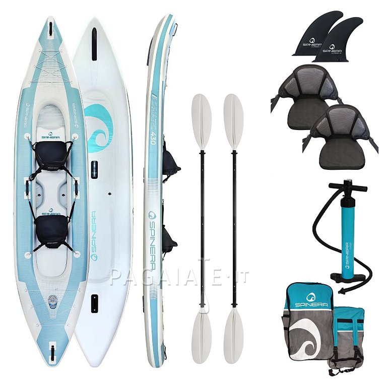 SUPKAYAK SPINERA ADRIATIC 430 Light - SUP e kayak gonfiabile 2 posti