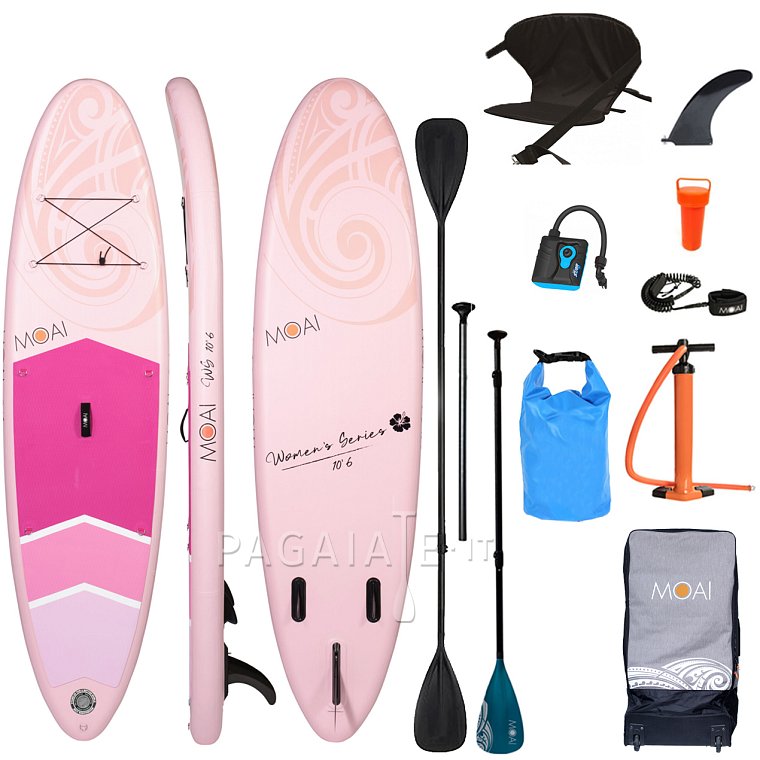 SUP MOAI MULTI-PERSON 12'4 - SUP gonfiabile opzione: set base