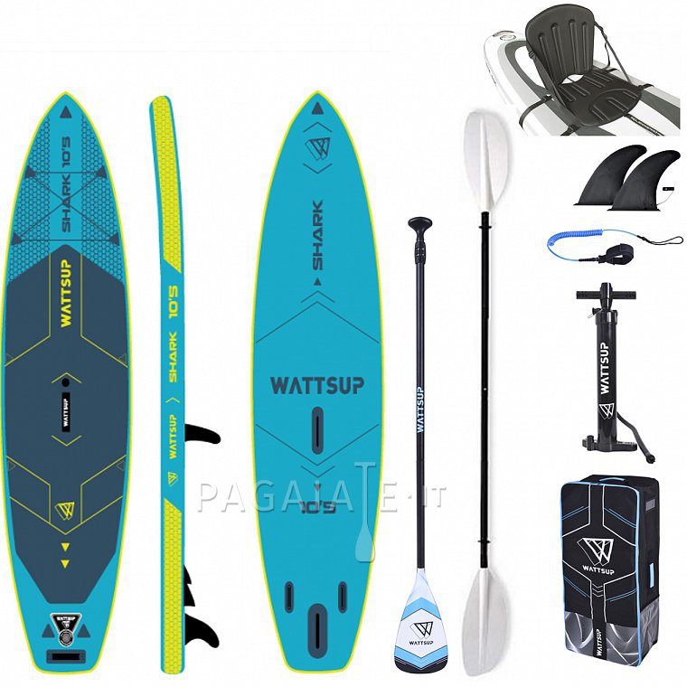 Paddleboard WATTSUP  SHARK 10'5'' WINDSUP - nafukovací paddleboard s pádlem