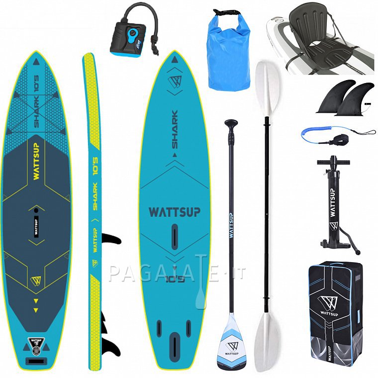 Paddleboard WATTSUP  SHARK 10'5'' WINDSUP - nafukovací paddleboard s pádlem