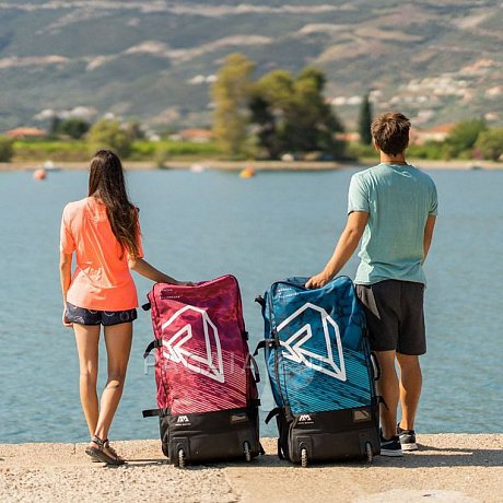 Zaino da trasporto AQUA MARINA Premium 90l con le ruote - rosso