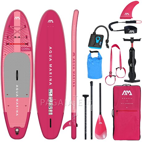 SUP AQUA MARINA CORAL 10'2 PINK - SUP gonfiabile