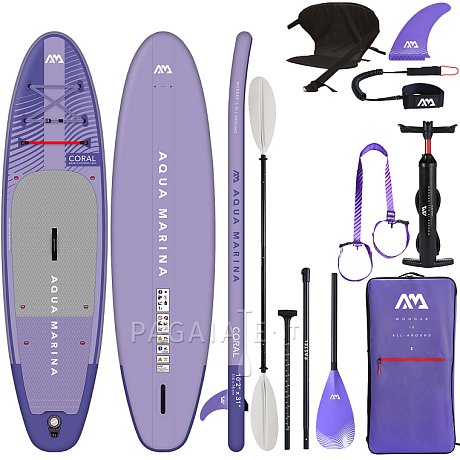 SUP AQUA MARINA CORAL 10'2 PURPLE - SUP gonfiabile