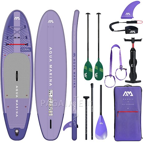 SUP AQUA MARINA CORAL 10'2 PURPLE modello 2023 - SUP gonfiabile