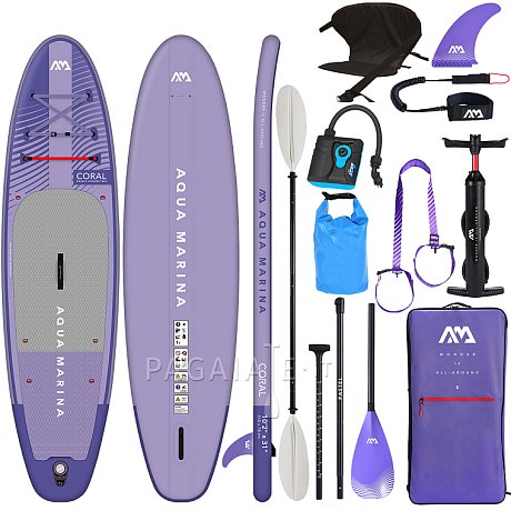 SUP AQUA MARINA CORAL 10'2 PURPLE modello 2023 - SUP gonfiabile