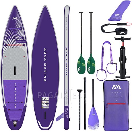 SUP AQUA MARINA CORAL TOURING 11'6" PURPLE modello 2023 - SUP gonfiabile