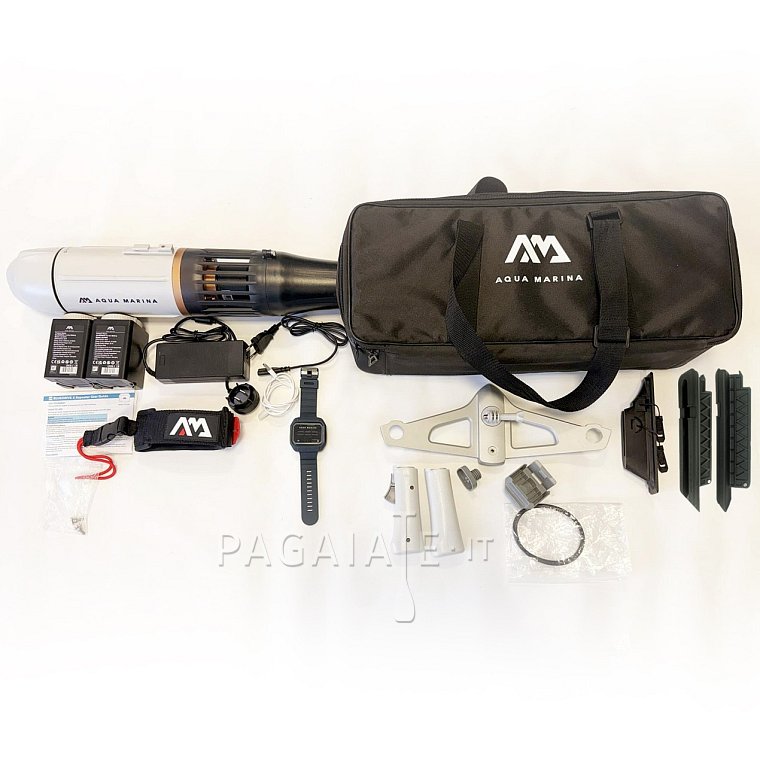 Motore AQUA MARINA BlueDrive X PRO - per SUP, kayak e scooter subacqueo - 2x batterie, 1x caricabatterie
