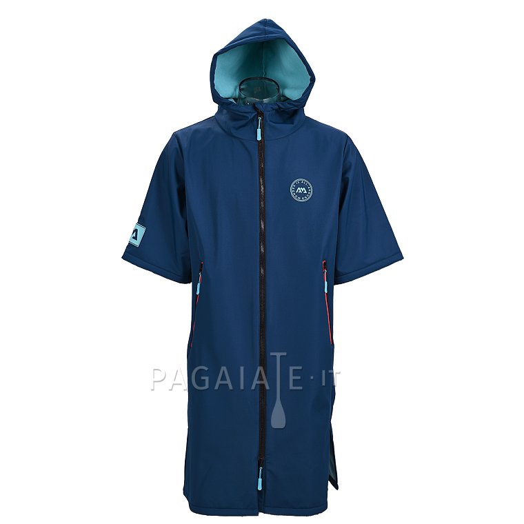 Pončo Aqua Marina Water-repellent Thermal (Navy) pro snadné převlékání v chladném počasí