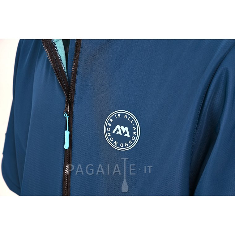 Pončo Aqua Marina Water-repellent Thermal (Navy) pro snadné převlékání v chladném počasí