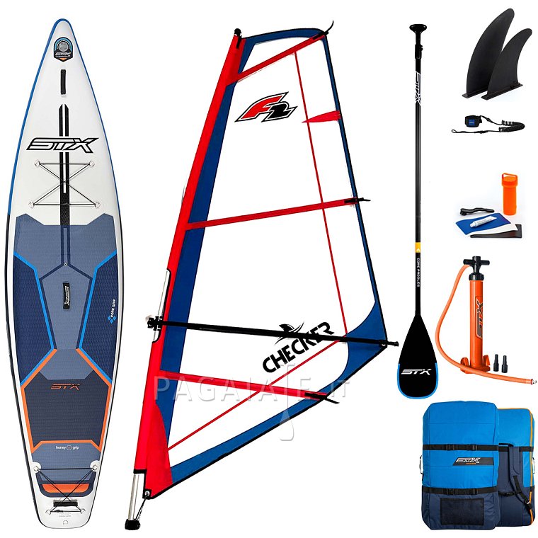 Paddleboard STX WS Tourer 11'6 WindSUP s pádlem komplet s plachtou 2022 - nafukovací paddleboard a windsurfing