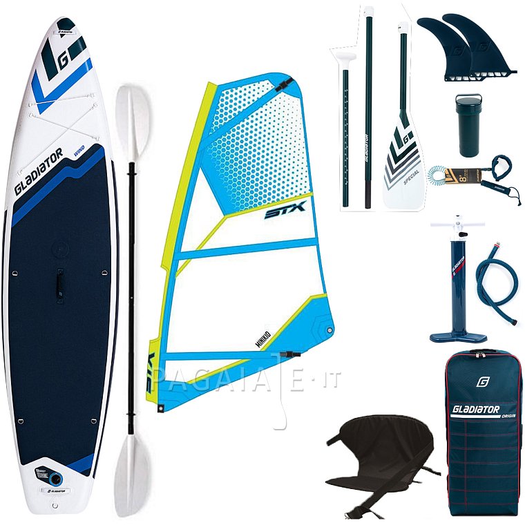 Paddleboard GLADIATOR WindSUP 11'6  komplet s plachtou - nafukovací paddleboard, windsurfing i kajak