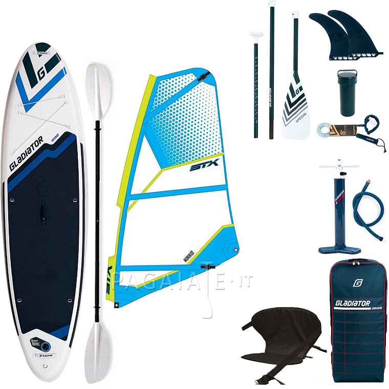 Paddleboard GLADIATOR WindSUP 10'7  komplet s plachtou - nafukovací paddleboard, windsurfing i kajak