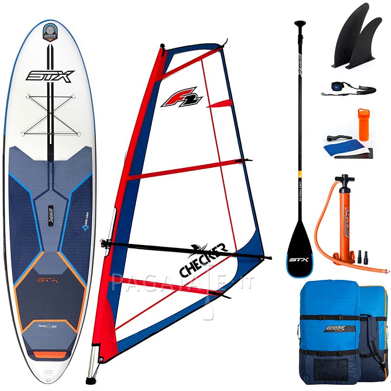 SUP STX WS Hybrid Freeride 11'6-32 Blue Orange completo di vela - SUP gonfiabile e WindSUP