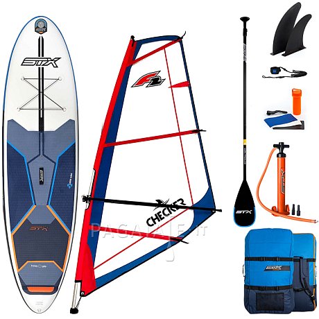 SUP STX WS Hybrid Freeride 11'6-32 Blue Orange completo di vela - SUP gonfiabile e WindSUP