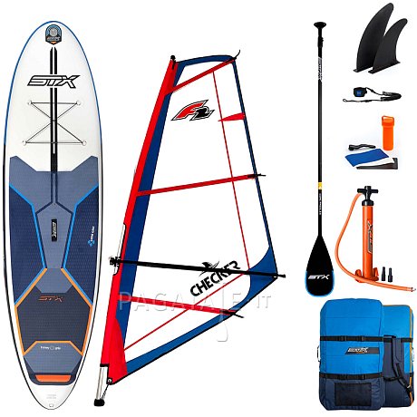 SUP STX WS Hybrid Freeride 11'6-32 Blue Orange completo di vela - SUP gonfiabile e WindSUP