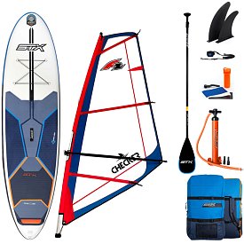 SUP STX WS Hybrid Freeride 11'6-32 Blue Orange completo di vela - SUP gonfiabile e WindSUP