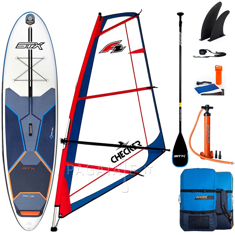 SUP STX WS Hybrid Freeride 11'6-32 Blue Orange completo di vela - SUP gonfiabile e WindSUP