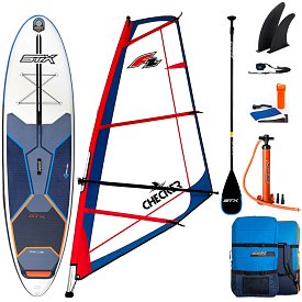 SUP STX WS Hybrid Freeride 11'6-32 Blue Orange completo di vela - SUP gonfiabile e WindSUP