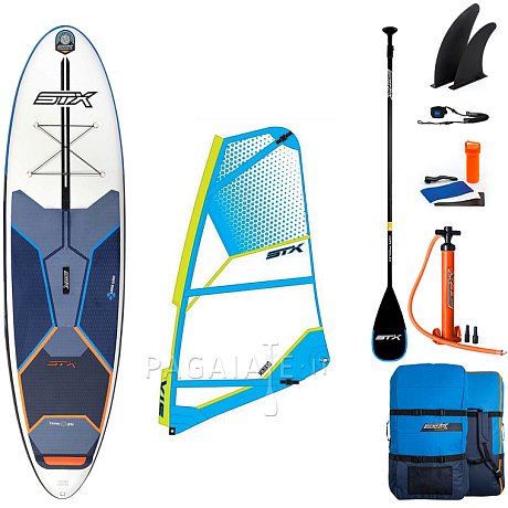 SUP STX WS Hybrid Freeride 11'6-32 Blue Orange completo di vela - SUP gonfiabile e WindSUP