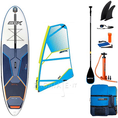 SUP STX WS Hybrid Freeride 11'6-32 Blue Orange completo di vela - SUP gonfiabile e WindSUP