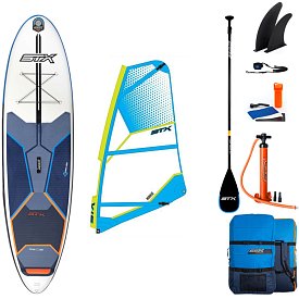 SUP STX WS Hybrid Freeride 11'6-32 Blue Orange completo di vela - SUP gonfiabile e WindSUP