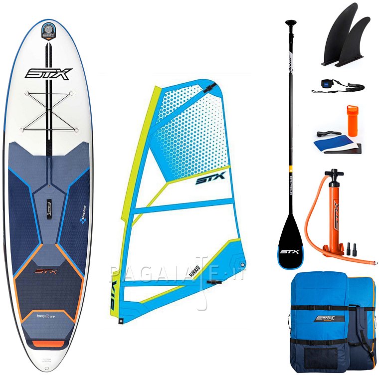 SUP STX WS Hybrid Freeride 11'6-32 Blue Orange completo di vela - SUP gonfiabile e WindSUP