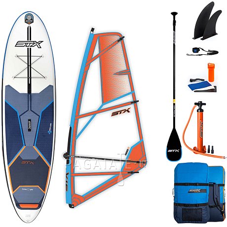 SUP STX WS Hybrid Freeride 11'6-32 Blue Orange completo di vela - SUP gonfiabile e WindSUP