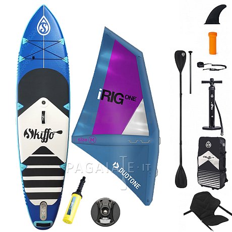 SUP SKIFFO SMU 10'4 COMBO con vela gonfiabile DUOTONE- SUP gonfiabile, WindSUP, kayak