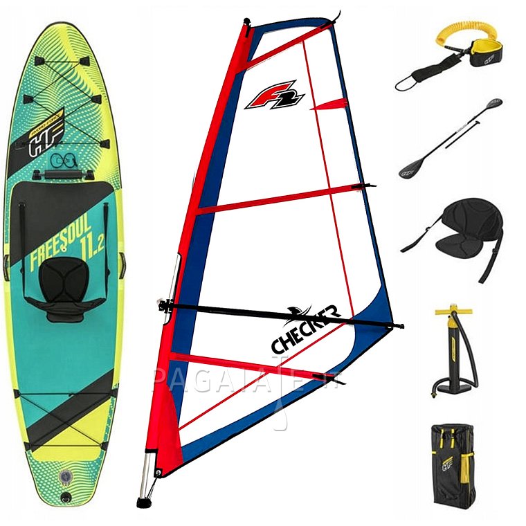 Paddleboard HYDRO FORCE FREESOUL COMBO 11'2 komplet s plachtou 2023 - nafukovací paddleboard, windsurfing, kajak