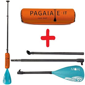 Set - pagaia MOAI in 3 sezioni in fibra di vetro + floater