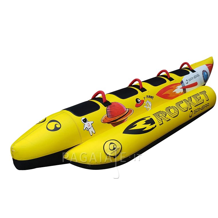 Tahadlo SPINERA ROCKET 4 towable - čtyřmístný nafukovací banán