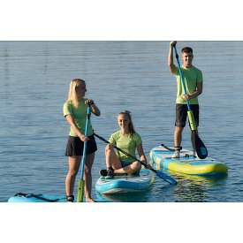 T-shirt uomo PADDLEBOARDING NEON GREEN lycra manica corta