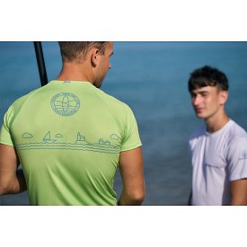 T-shirt uomo PADDLEBOARDING NEON GREEN lycra manica corta