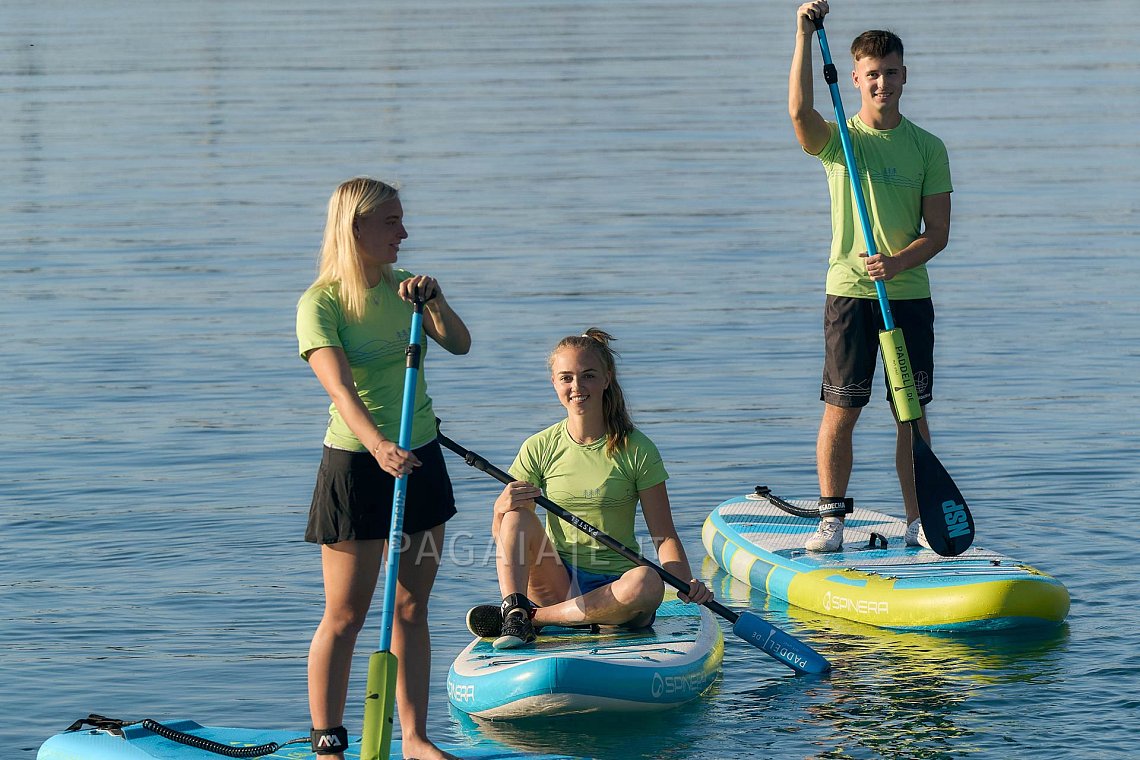 Tričko dámské PADDLEBOARDING NEON GREEN lycra krátký rukáv