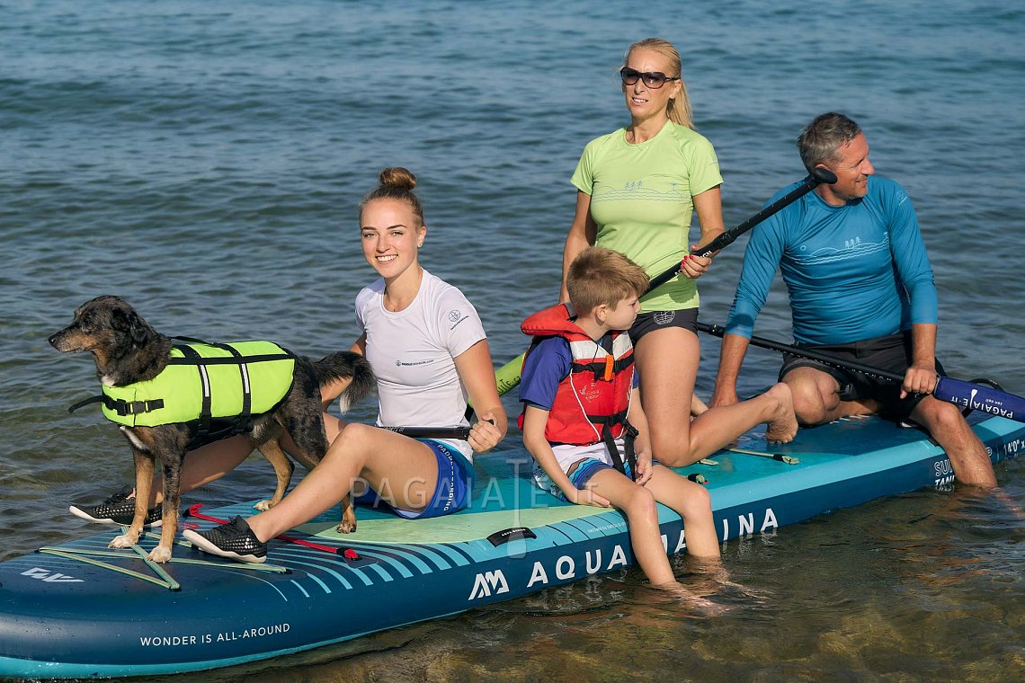 Tričko dámské PADDLEBOARDING NEON GREEN lycra krátký rukáv