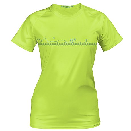 T-shirt donna PADDLEBOARDING NEON GREEN lycra manica corta