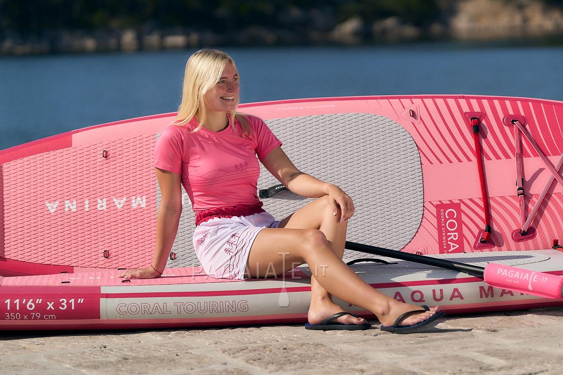 Kraťasy dámské PADDLEBOARDING PINK volné