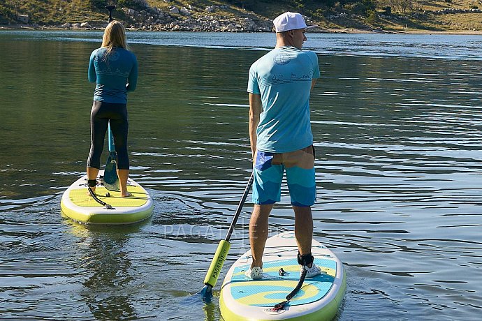 T-shirt uomo PADDLEBOARDING LIGHT BLUE lycra manica corta