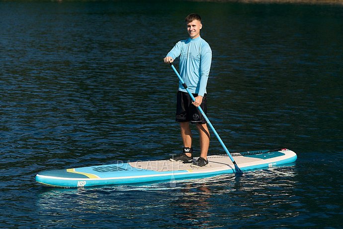 T-shirt uomo PADDLEBOARDING LIGHT BLUE lycra manica lunga