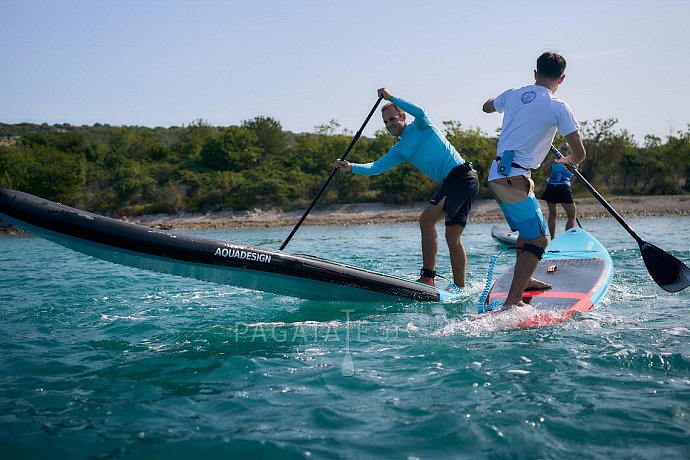 T-shirt uomo PADDLEBOARDING LIGHT BLUE lycra manica lunga