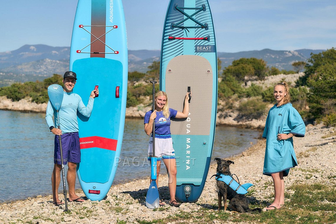 Tričko pánské PADDLEBOARDING LIGHT BLUE lycra dlouhý rukáv