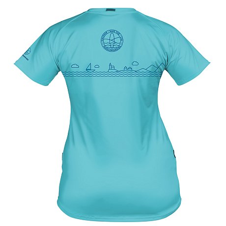 T-shirt donna PADDLEBOARDING LIGHT BLUE lycra manica corta