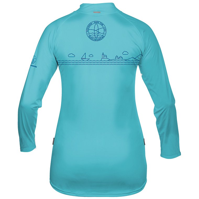 Tričko dámské PADDLEBOARDING LIGHT BLUE lycra dlouhý rukáv