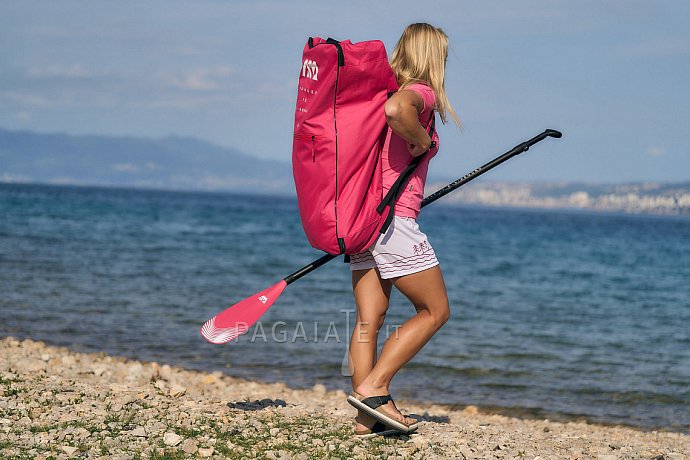 T-shirt donna PADDLEBOARDING PINK lycra manica corta