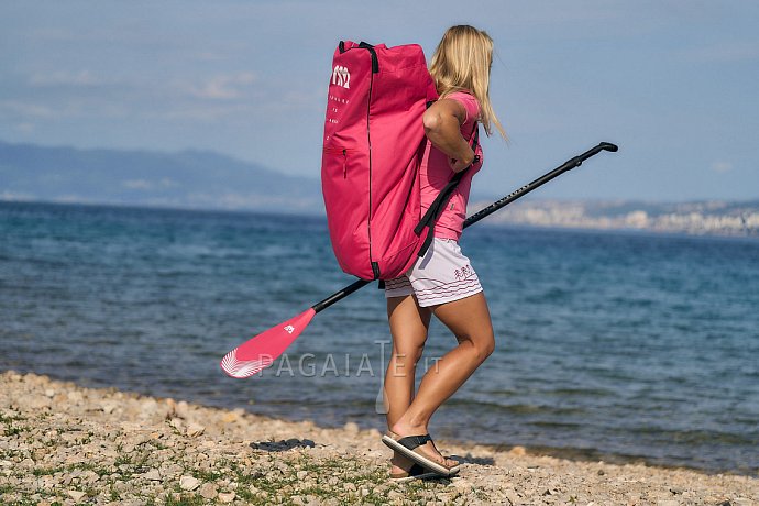 T-shirt donna PADDLEBOARDING PINK lycra manica corta